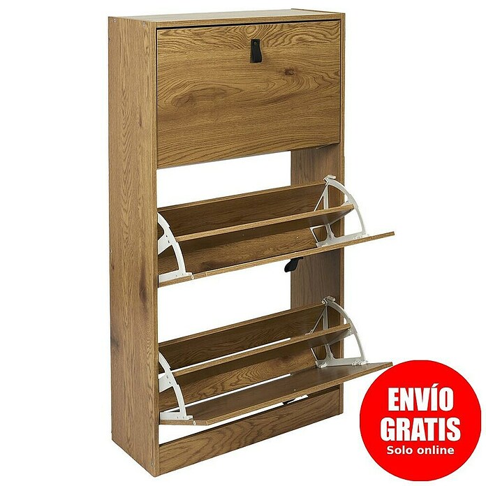 Home Deco Factory Zapatero (L x An x Al: 24 x 63 x 117 cm, Marrón, Número de compartimentos: 3 ud.) | BAUHAUS