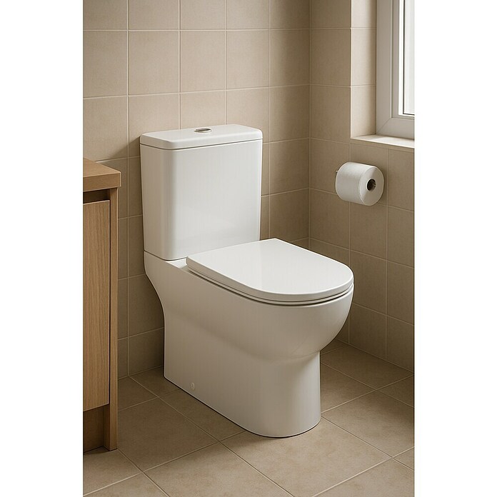 Camargue Pack de WC Lisboa (Sin borde de descarga, Salida WC: Horizontal, Blanco) | BAUHAUS