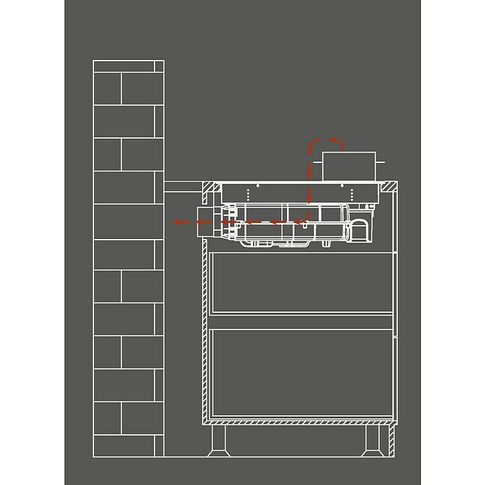 Respekta Induktionskochfeld Calima mit integriertem Dunstabzug (Anzahl Induktionskochstellen: 4 Stk., 83 x 51,5 cm) | BAUHAUS