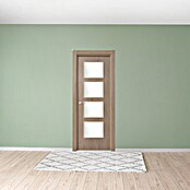 Puerta interior vinílica Toronto (62,5 x 203 cm, Apertura: Derecha, Alveolar, Vidriera)