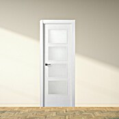 Puerta interior Blanca (82,5 x 203 cm, Apertura: Derecha, Alveolar, Vidriera)