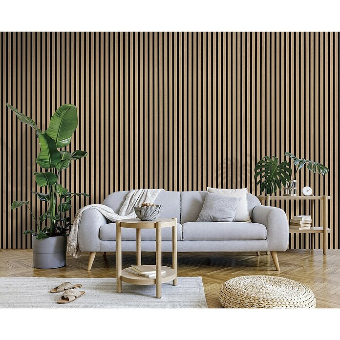 Akustikpaneel Light Oak (2 440 x 605 x 18 mm, Light Oak) | BAUHAUS