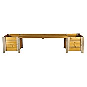 Dobar Gartenbank mit Blumenkästen (B x T x H: 180 x 40 x 39,5 cm, Fichte, Grau/Braun) | BAUHAUS