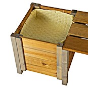 Dobar Gartenbank mit Blumenkästen (B x T x H: 180 x 40 x 39,5 cm, Fichte, Grau/Braun) | BAUHAUS