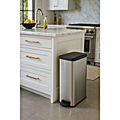 Cubo de la basura Slim bin (Negro/Gris, Rectangular, Plástico)