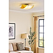 Plafón LED Cristal vin cuadrado (12 W, L x An x Al: 8 x 25 x 25 cm, Oro, Blanco neutro) | BAUHAUS