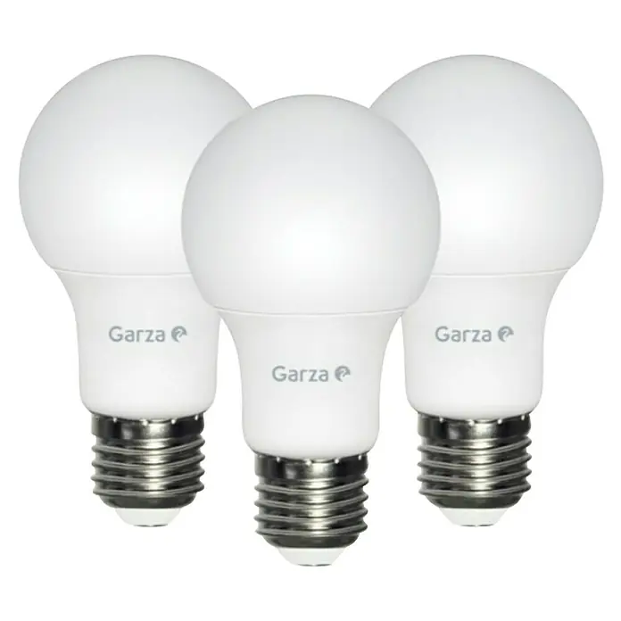 Garza Set de bombillas LED - E27, No regulable, Blanco cálido, 1.520 lm, 15 W, 3 ud. - Tres bombillas LED Garza con base E27. Las fuentes de luz de bajo consumo son ideales para usar en toda la casa.