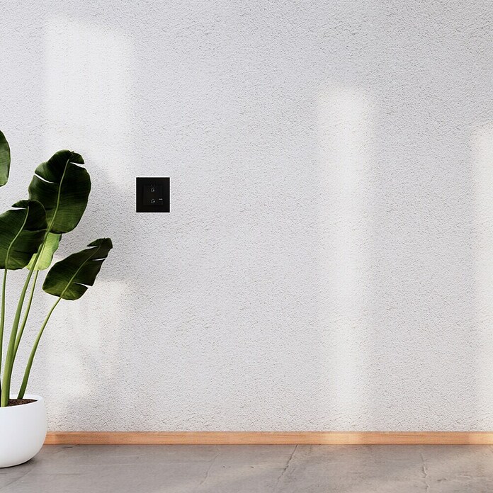 Legrand Valena Next with Netatmo Conmutador entrar/salir (Negro, Montaje en la pared, 16 A) | BAUHAUS