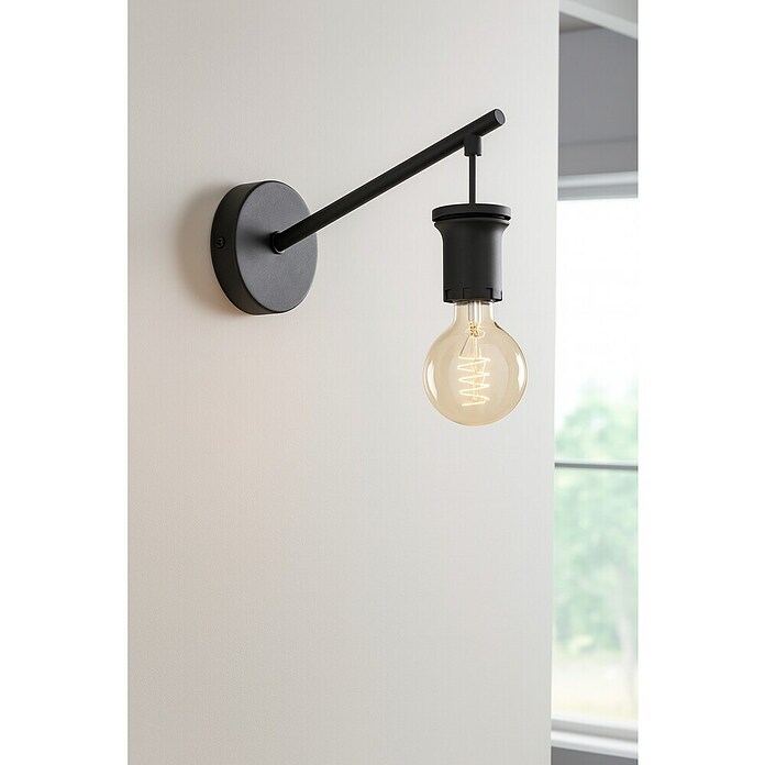 Eglo Capoliverie Aplique de pared (Negro, E27) | BAUHAUS