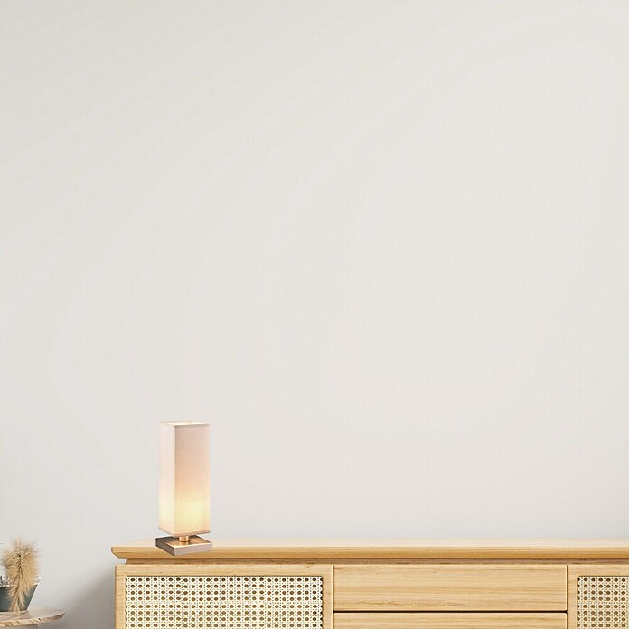 Lámpara de sobremesa decorativa Touch (60 W, L x An x Al: 12 x 12 x 35,5 cm, Níquel satinado, Gris, E14) | BAUHAUS