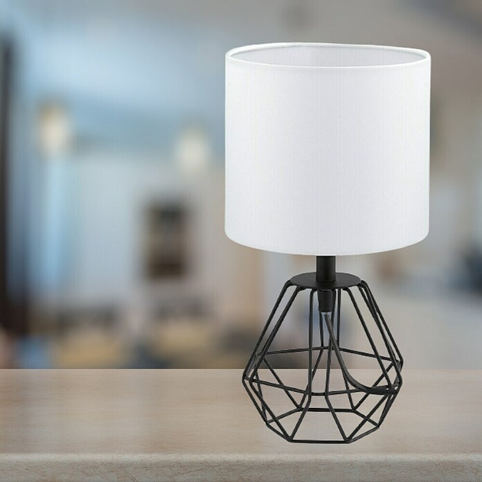 Eglo Lámpara de sobremesa Carlton 2 (60 W, Blanco, Altura: 30,5 mm)