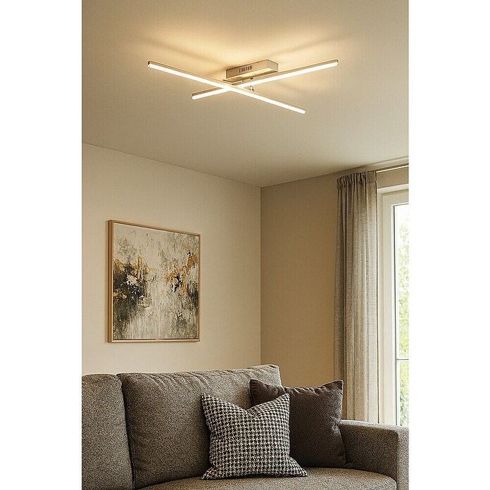 Tween Light Plafón LED Rezzato (2 luces, 2 x 7 W, 9 x 90 x 11,5 cm, Cromo)