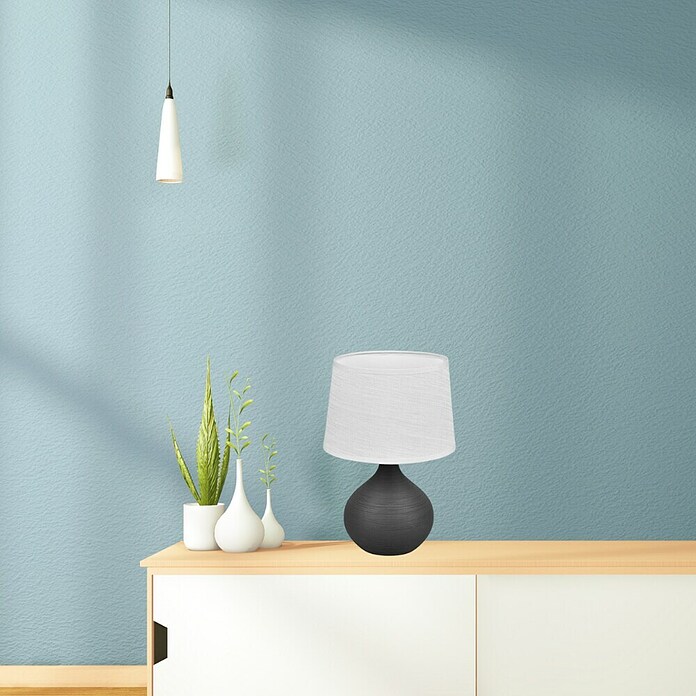 Trio Lighting Lámpara de sobremesa Martin (40 W, Negro, Altura: 29 cm)