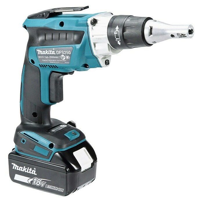 Makita LXT 18V Atornillador para placas de yeso de batería DFS250 (18 V, Sin batería) | BAUHAUS
