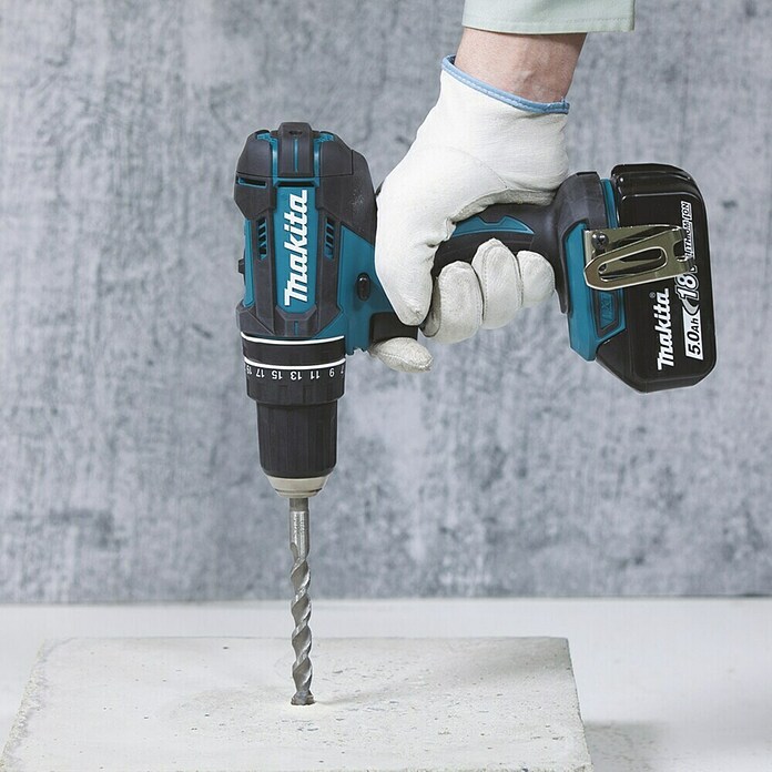 Makita LXT 18V Taladro atornillador percutor de batería DHP482RFX9 (18 V, 2 baterías, 3 Ah) | BAUHAUS
