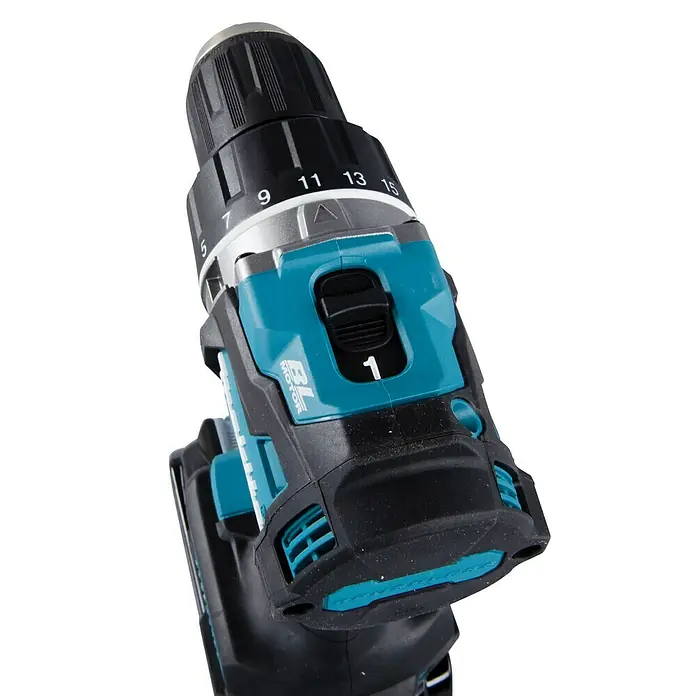 Makita XGT 40V max. Akku-Bohrschrauber DF002GZ - 40 V, Ohne Akku, 64 Nm - Nahaufnahme einer Akku-Bohrmaschine von Makita, die professionelle Qualität und Leistung für Heimwerker und Handwerker bietet.