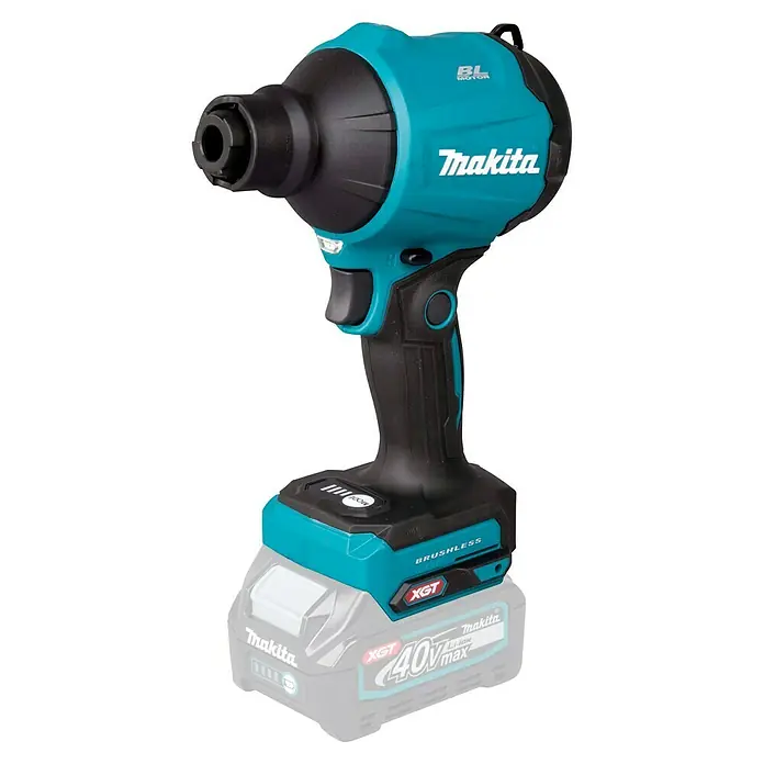 Makita XGT 40V max. Soplador de batería AS001GZ - 40 V, Sin batería - Llave de impacto inalámbrica Makita con carcasa color verde azulado y mango negro. Ideal para tareas exigentes de atornillado.