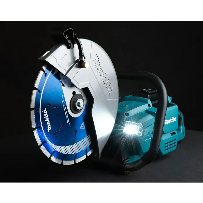 Makita XGT 40V max. Akku-Trennschleifer CE004GZ - Ohne Akku - Makita XGT Trennschneider mit blauem Diamantblatt und LED-Licht. Ideal für präzise Schnitte auf Baustellen und im Handwerk.