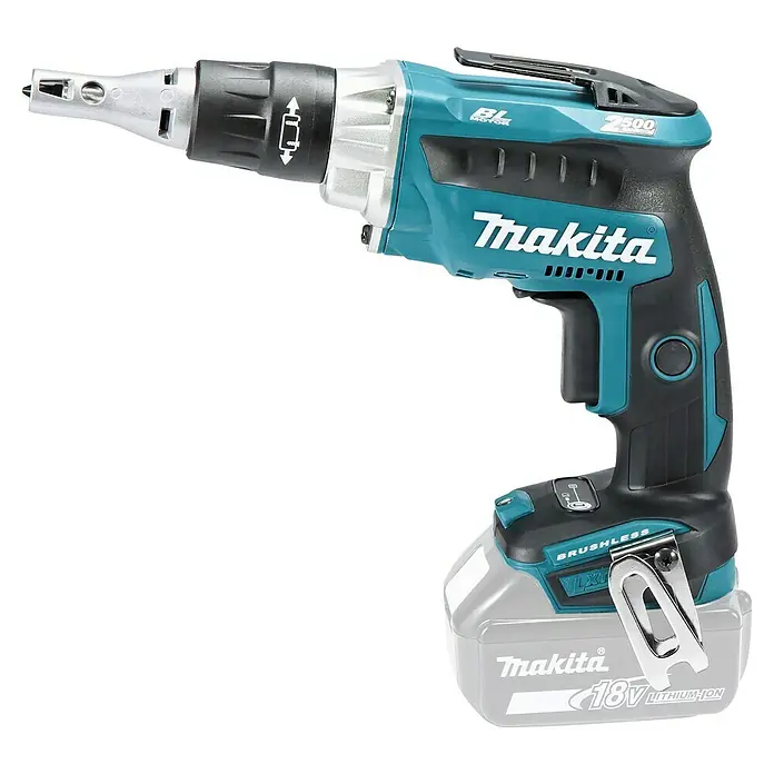 Makita LXT 18V Atornillador para placas de yeso de batería DFS250 - 18 V, Sin batería - Atornilladora para paneles de yeso inalámbrica Makita DFS452Z con motor sin escobillas.