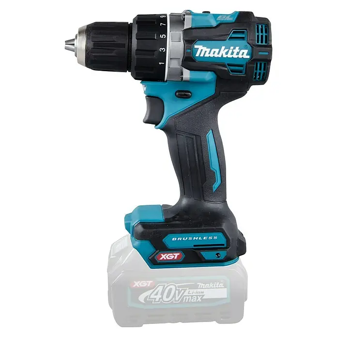 Makita XGT 40V max. Taladro atornillador de batería DF002GZ - 40 V, Sin batería, 64 Nm - Taladro atornillador inalámbrico Makita XGT 40V con motor sin escobillas para un trabajo potente y eficiente. Herramienta versátil.