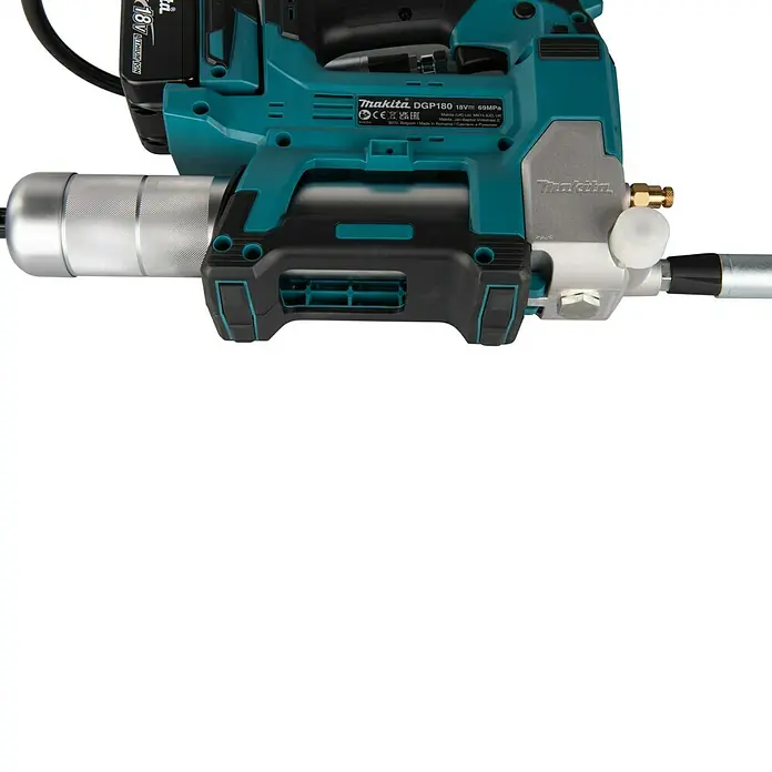 Makita LXT 18V Akku-Fettpresse DGP180Z - 18 V, Ohne Akku - Makita DGP180 Akku-Fettpresse, robust und leistungsstark für anspruchsvolle Schmieranwendungen. Ideal für den professionellen Einsatz.