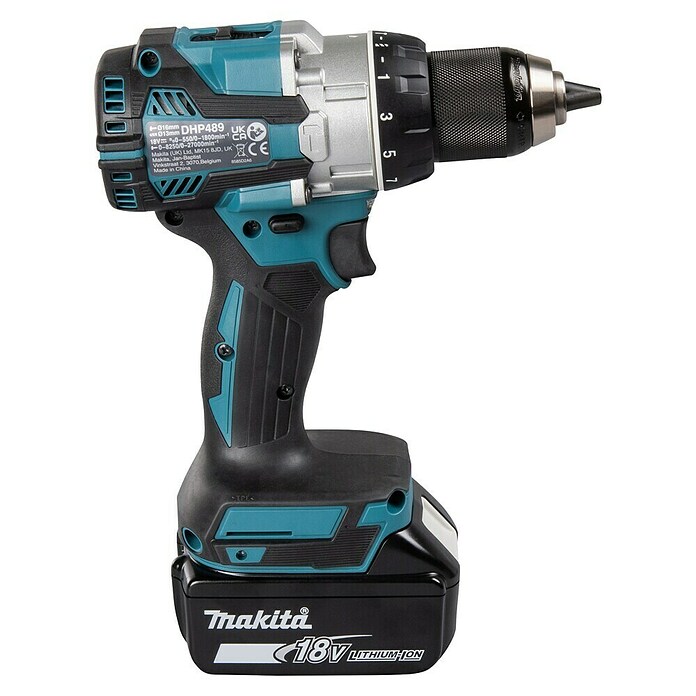 Makita LXT 18V Taladro atornillador percutor de batería DHP489RTJ (18 V, 2 baterías, 5 Ah, 73 Nm) | BAUHAUS