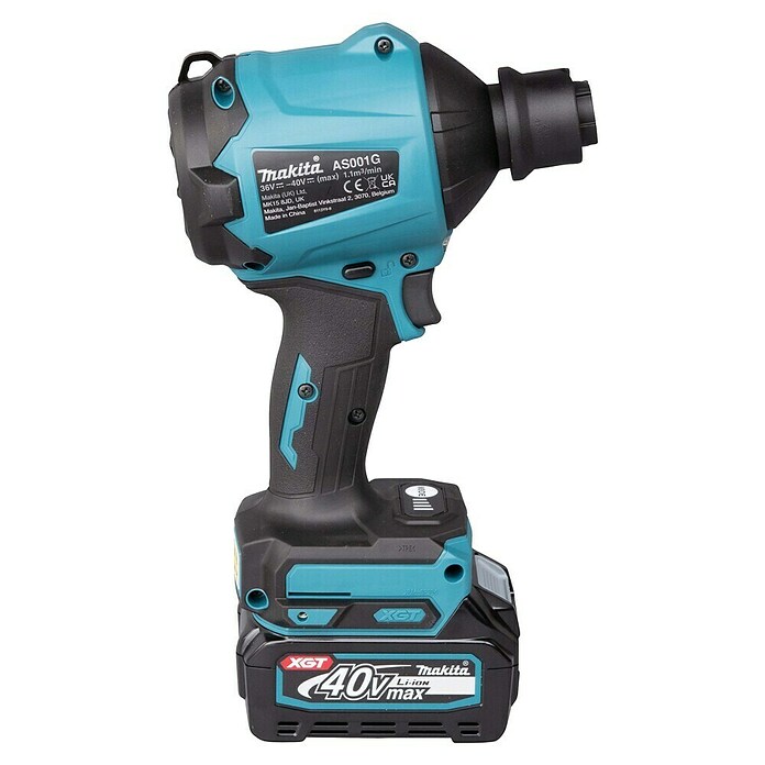 Makita XGT 40V max. Soplador de batería AS001G (40 V, 1 batería, Velocidad: 200 m/s) | BAUHAUS