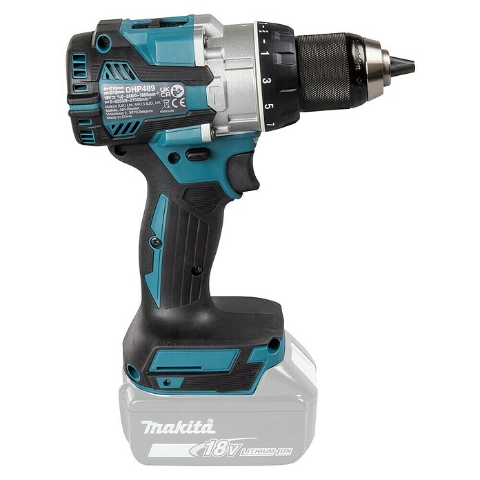 Makita LXT 18V Taladro atornillador percutor de batería DHP489 (18 V, Sin batería, 73 Nm) | BAUHAUS