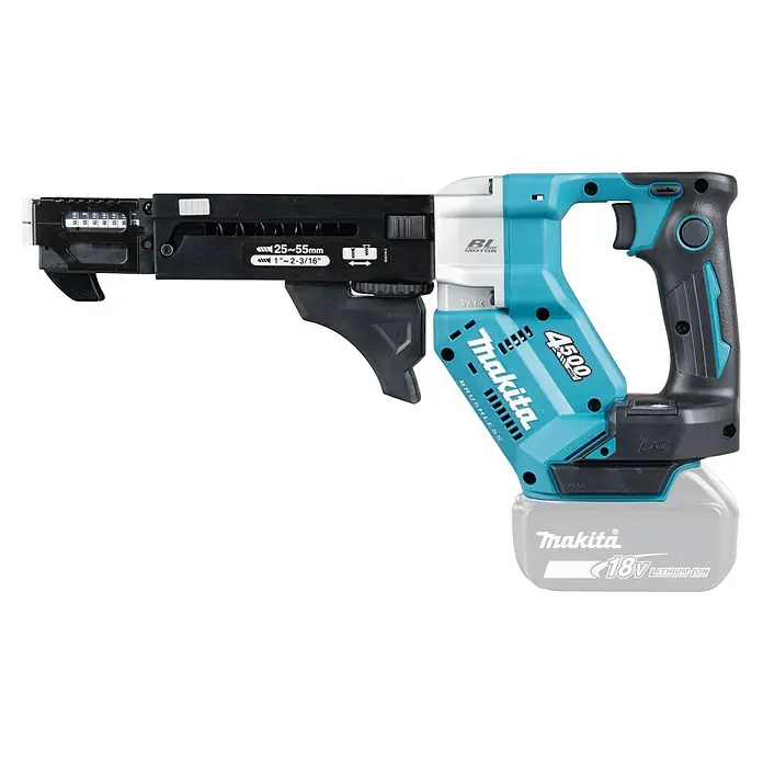 Makita LXT 18V Atornillador para placas de yeso de batería DFR552Z - 18 V, Sin batería, 4.500 r.p.m. - El atornillador inalámbrico Makita, una herramienta diseñada para atornillar eficientemente, con ajustes de profundidad variables.