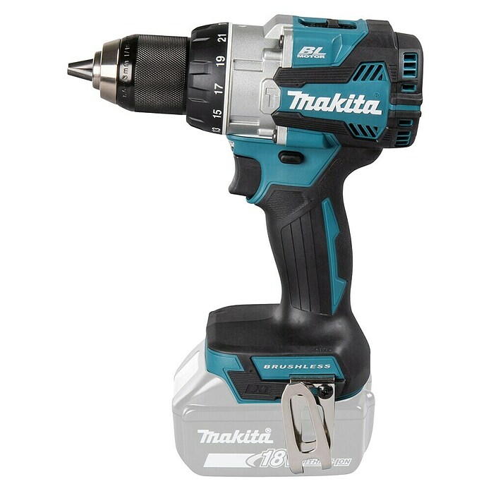 Makita LXT 18V Taladro atornillador percutor de batería DHP489 (18 V, Sin batería, 73 Nm) | BAUHAUS