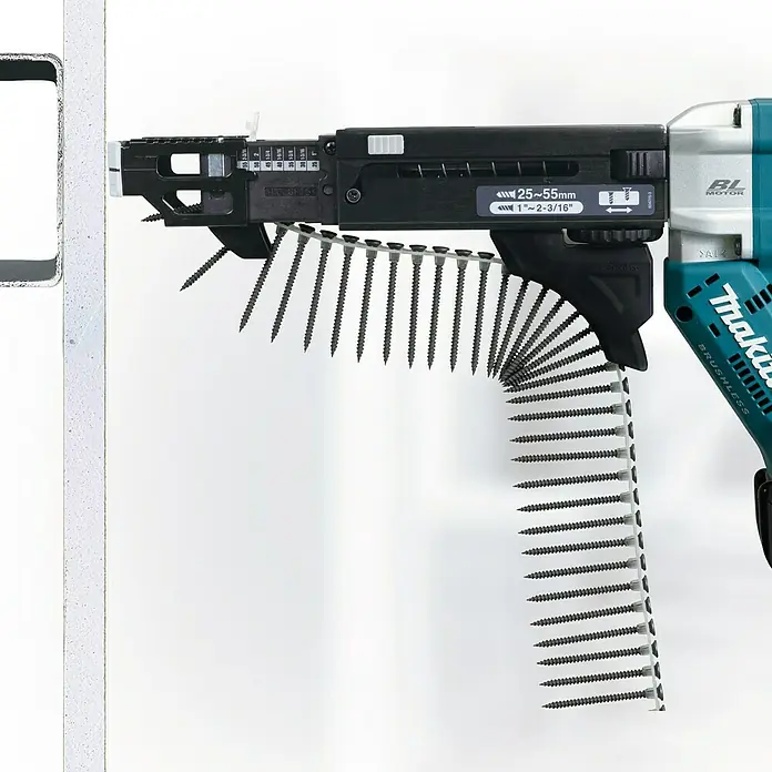 Makita LXT 18V Akku-Trockenbauschrauber mit Magazin DFR552Z - 18 V, Ohne Akku, 0 U/min - 4.500 U/min - Makita Akku-Magazinschrauber mit Schraubenband für effizientes Arbeiten. Ideal für Trockenbau und Innenausbau.