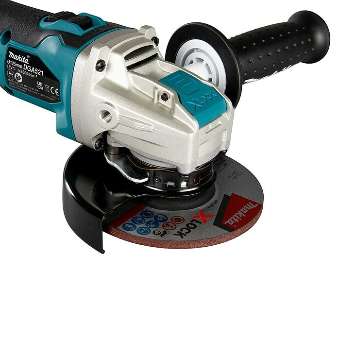 Makita LXT 18V Amoladora angular de batería DGA521 (18 V, Sin batería, Diámetro disco: 125 mm) | BAUHAUS
