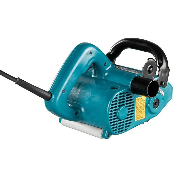 Makita Renovierungsschleifer 9741J - Leerlaufdrehzahl: 3.500 U/min, 860 W - Makita 9741 Radbürstenschleifer mit blauer Gehäusefarbe und zwei Griffen für optimale Handhabung beim Schleifen.