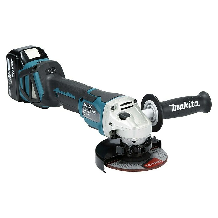 Makita LXT 18V Amoladora angular de batería DGA517 (18 V, 2 baterías, 5 Ah, Diámetro disco: 125 mm) | BAUHAUS