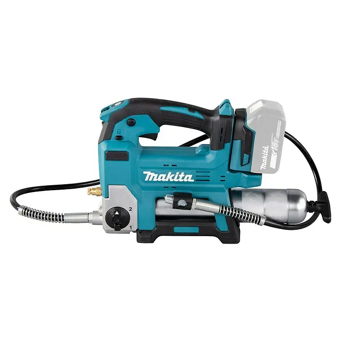 Makita LXT 18V Pistola de engrase de batería DGP180 - 18 V, Sin batería - Engrasadora inalámbrica Makita, ideal para mantenimiento y lubricación, con caudal variable y batería de 18V.