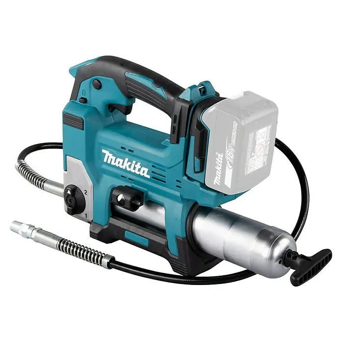 Makita LXT 18V Pistola de engrase de batería DGP180 - 18 V, Sin batería - Pistola de engrase inalámbrica Makita, ideal para el mantenimiento. Una herramienta robusta para uso profesional.