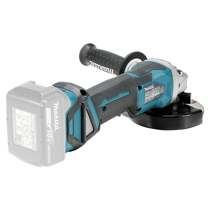 Makita LXT 18V Amoladora angular de batería DGA515 (18 V, Sin batería, Diámetro disco: 125 mm) | BAUHAUS