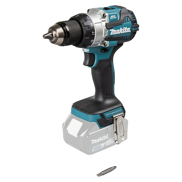 Makita LXT 18V Taladro atornillador percutor de batería DHP489 (18 V, Sin batería, 73 Nm) | BAUHAUS