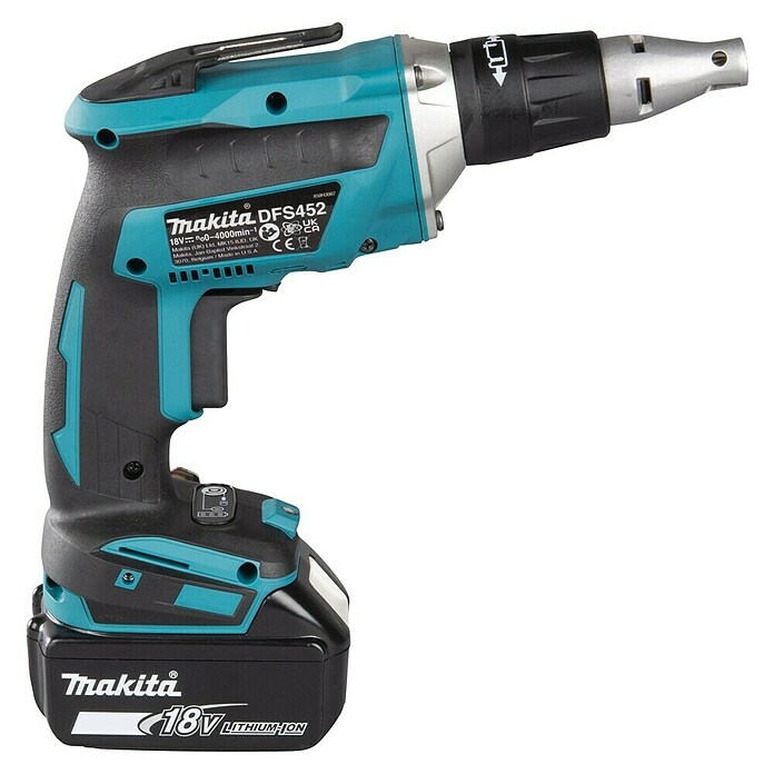 Makita LXT 18V Atornillador de batería DFS452AJX2 (18 V, 2 baterías, 2 Ah) | BAUHAUS