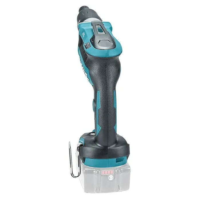 Makita LXT 18V Akku-Trockenbauschrauber DFS251Z - 18 V, Ohne Akku - Ansicht des Makita Akku-Schraubers, der ein robustes Design mit ergonomischem Griff für komfortable Handhabung vereint.