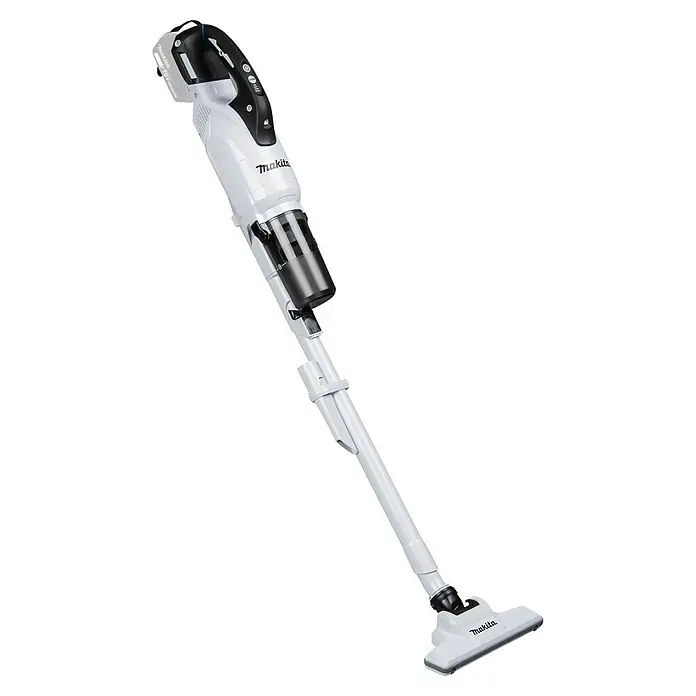 Makita LXT 18V Aspirador de batería DCL286FZW - 18 V, Sin batería, Volumen de recipiente: 0,25 l - Aspiradora sin cable blanca de Makita diseñada para una limpieza eficiente. Ideal para uso doméstico y comercial, compacta y ligera.