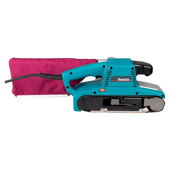 Makita Lijadora de banda eléctrica de sobremesa 9404J - 1.010 W - Lijadora de banda Makita, una herramienta potente para lijar madera y otros materiales. Tiene una bolsa para el polvo.