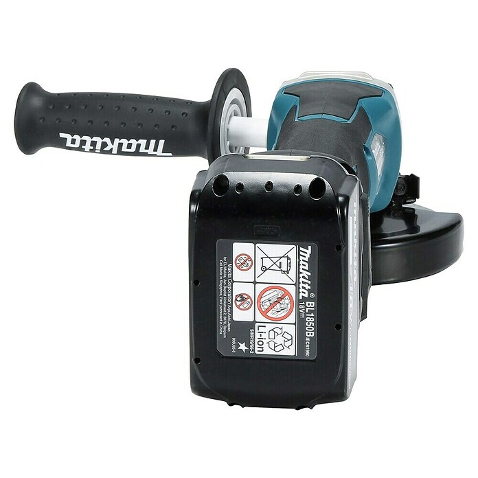 Makita LXT 18V Amoladora angular de batería DGA517 (18 V, 2 baterías, 5 Ah, Diámetro disco: 125 mm) | BAUHAUS