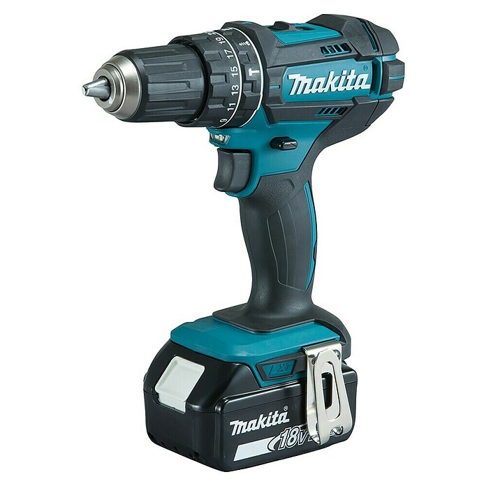 Makita LXT 18V Taladro atornillador percutor de batería DHP482RFX9 (18 V, 2 baterías, 3 Ah) | BAUHAUS