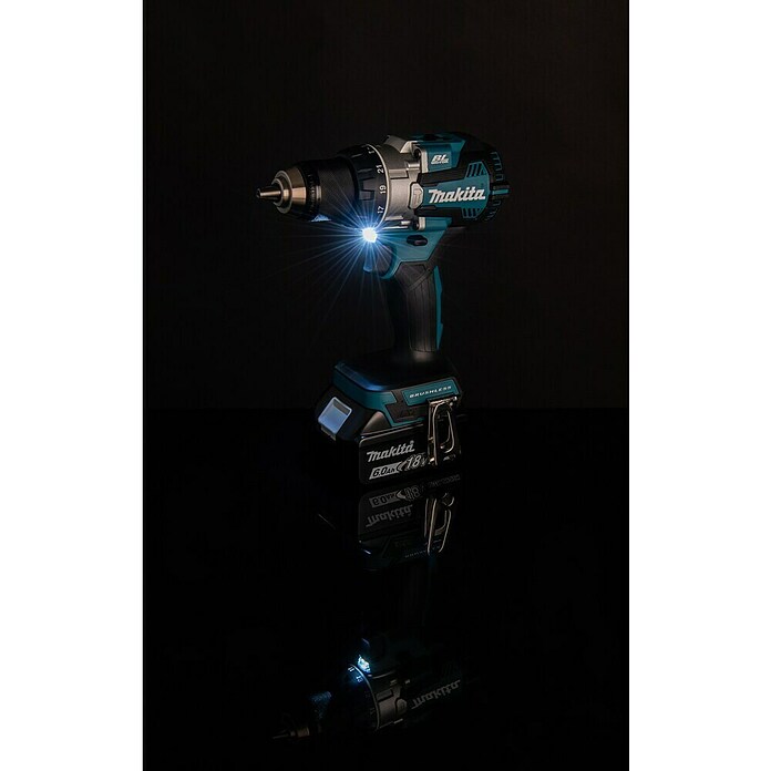 Makita LXT 18V Taladro atornillador percutor de batería DHP489 (18 V, Sin batería, 73 Nm) | BAUHAUS