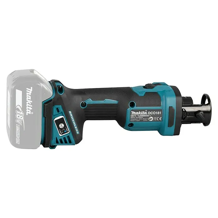 Makita LXT 18V Herramienta rotativa a batería DCO181Z - 18 V, Número de revoluciones de marcha en vacío: 32.000 r.p.m. - Roedora de metal inalámbrica Makita DCO181 con motor sin escobillas y batería de iones de litio de 18V para cortes precisos.
