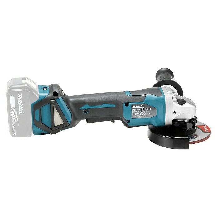 Makita LXT 18V Amoladora angular de batería DGA515 (18 V, Sin batería, Diámetro disco: 125 mm) | BAUHAUS