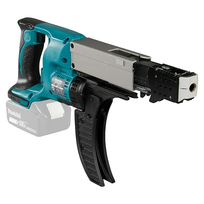 Makita LXT 18V Atornillador para placas de yeso de batería DFR550Z - 18 V, Sin batería, 4.000 r.p.m. - Atornilladora a batería Makita DFR550Z para un atornillado rápido y eficiente, ideal para trabajos de pladur con ajuste preciso de profundidad.