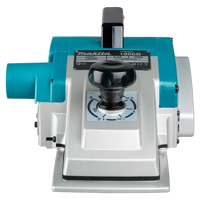 Makita Elektrohobel 1806B - 840 W, Leerlaufdrehzahl: 0 U/min - 16.000 U/min - Makita Hobel 1806B, ein robustes Werkzeug für präzise Holzarbeiten. Ideal zum Glätten und Anpassen von Holzoberflächen in Profiqualität.