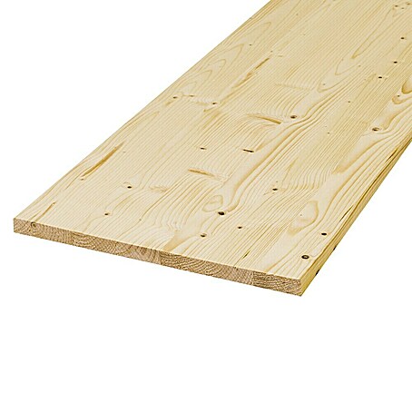 Tablero de madera laminada (Abeto rojo, Nivel de calidad del tablero de madera laminada: B/C, 80 x 20 x 1,8 cm)